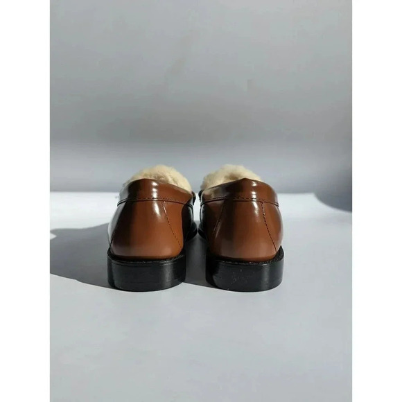 G.H.BASS Women's Whitney Shearling Loafers Whiskey Brown Size US 6 (MSRP $175) - Picture 9 of 11